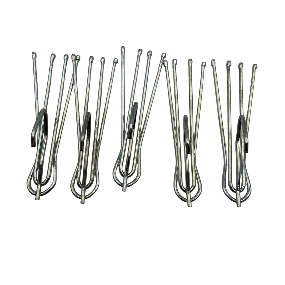 3 inch 4-Prong Pleater Tape Curtain Hooks Silver Metal Pinch Pleat 5 pc
